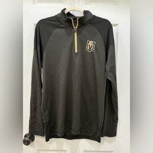 Men’s NHL Las Vegas Golden Knights Quarter Zip Pullover Long Sleeve Top Size M